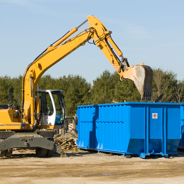 how does a residential dumpster rental service work in Chester Center